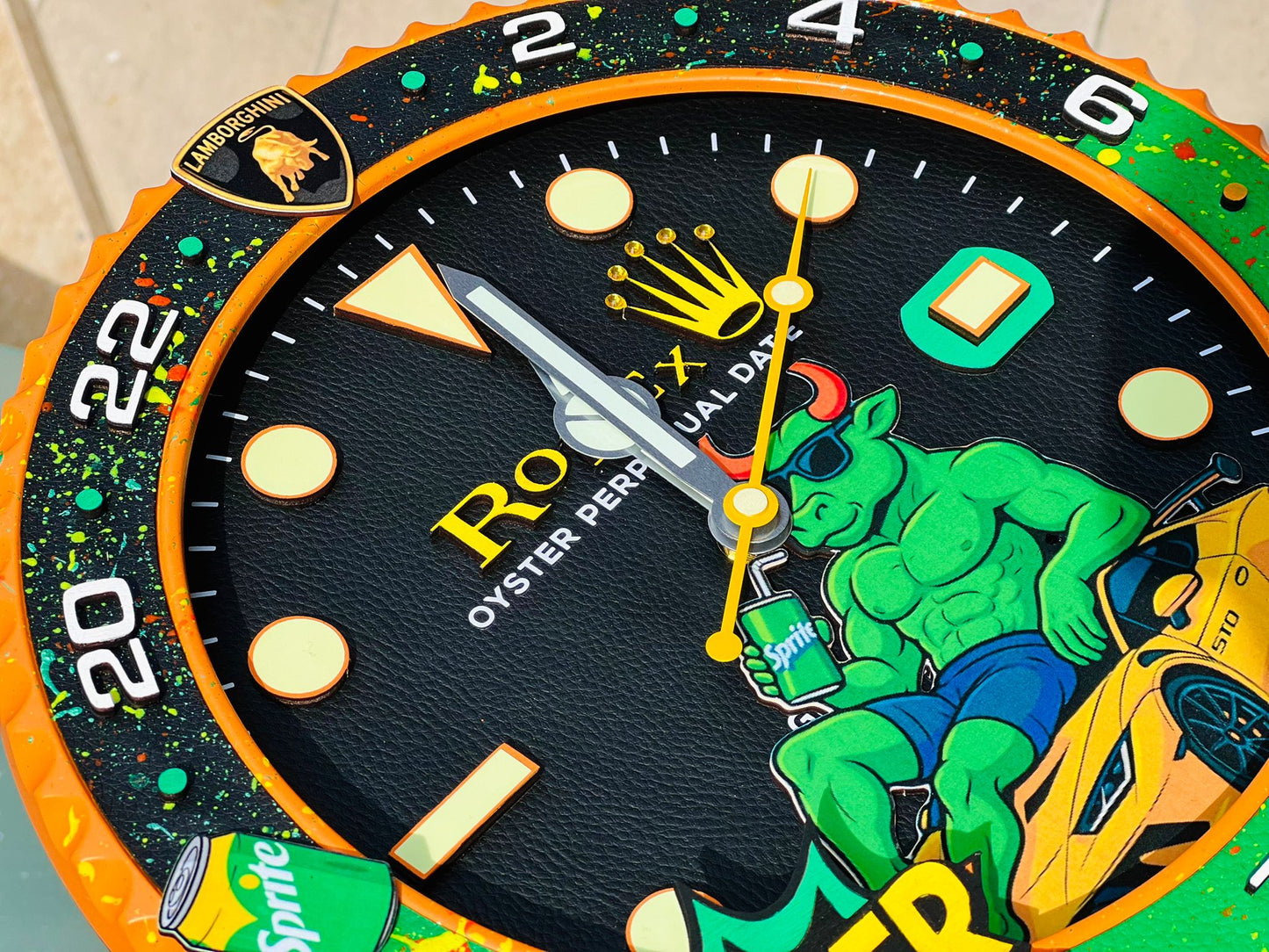 Orologio GMT The Lamborghini Bull Custom da Parete X