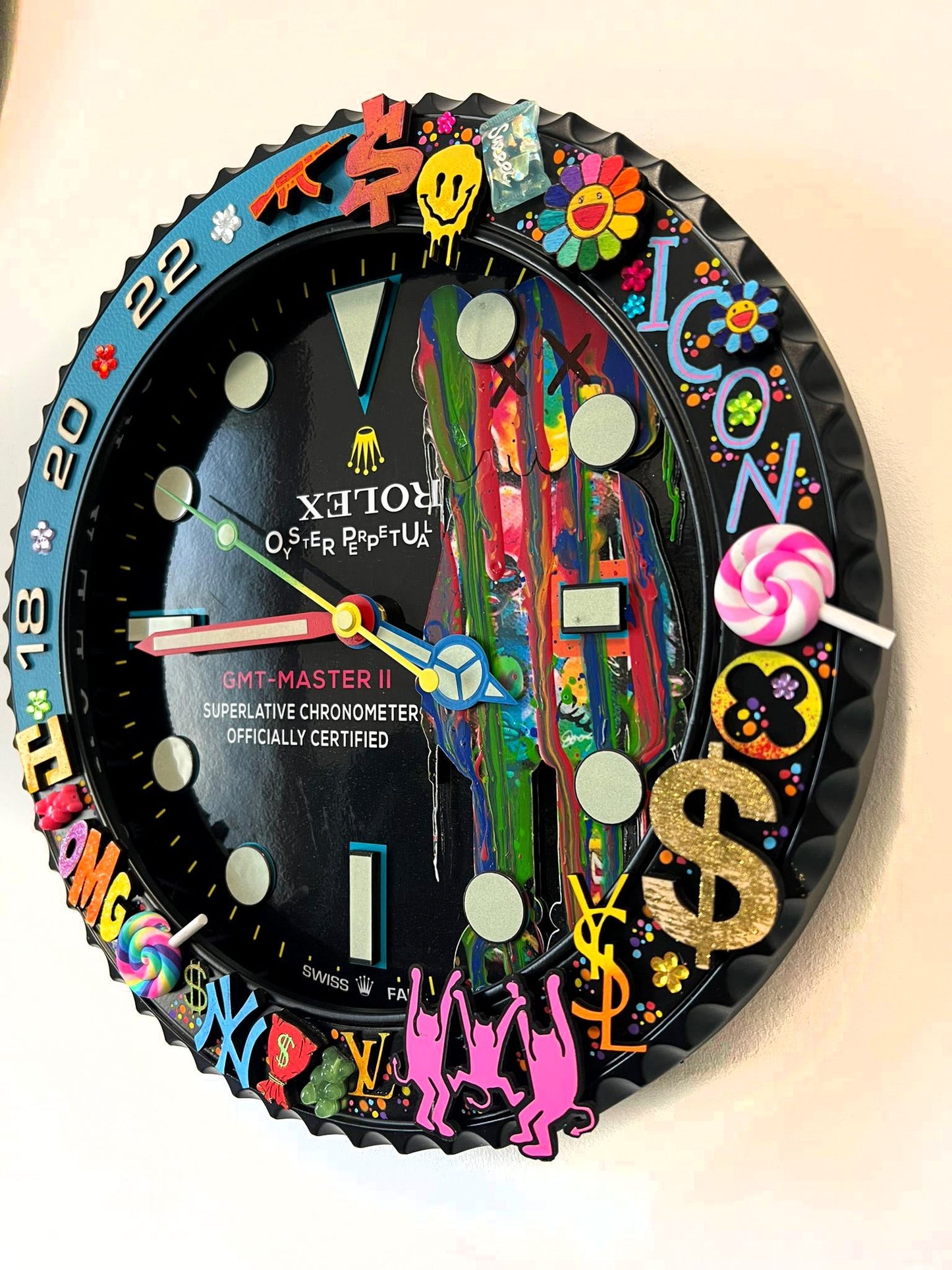 Orologio Sub Bearbrick Custom da Parete X