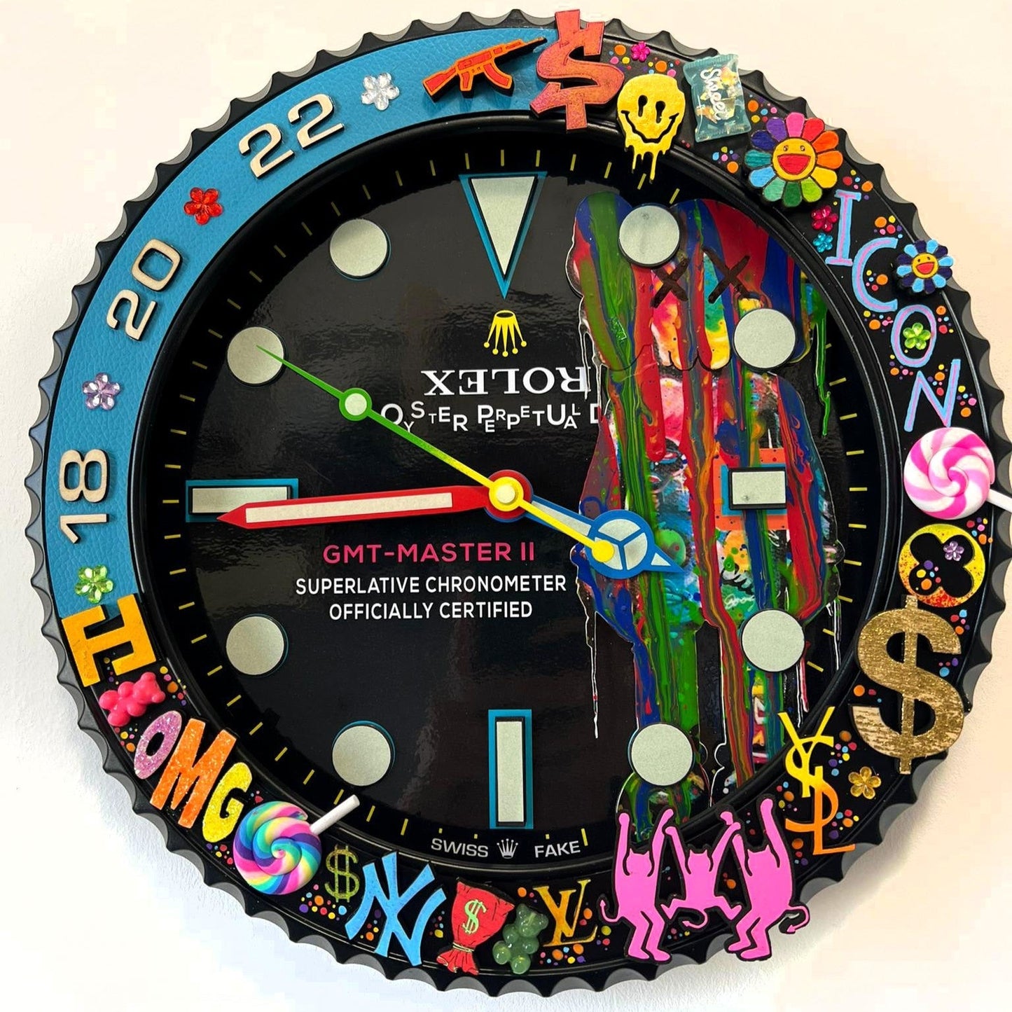 Orologio Sub Bearbrick Custom da Parete X
