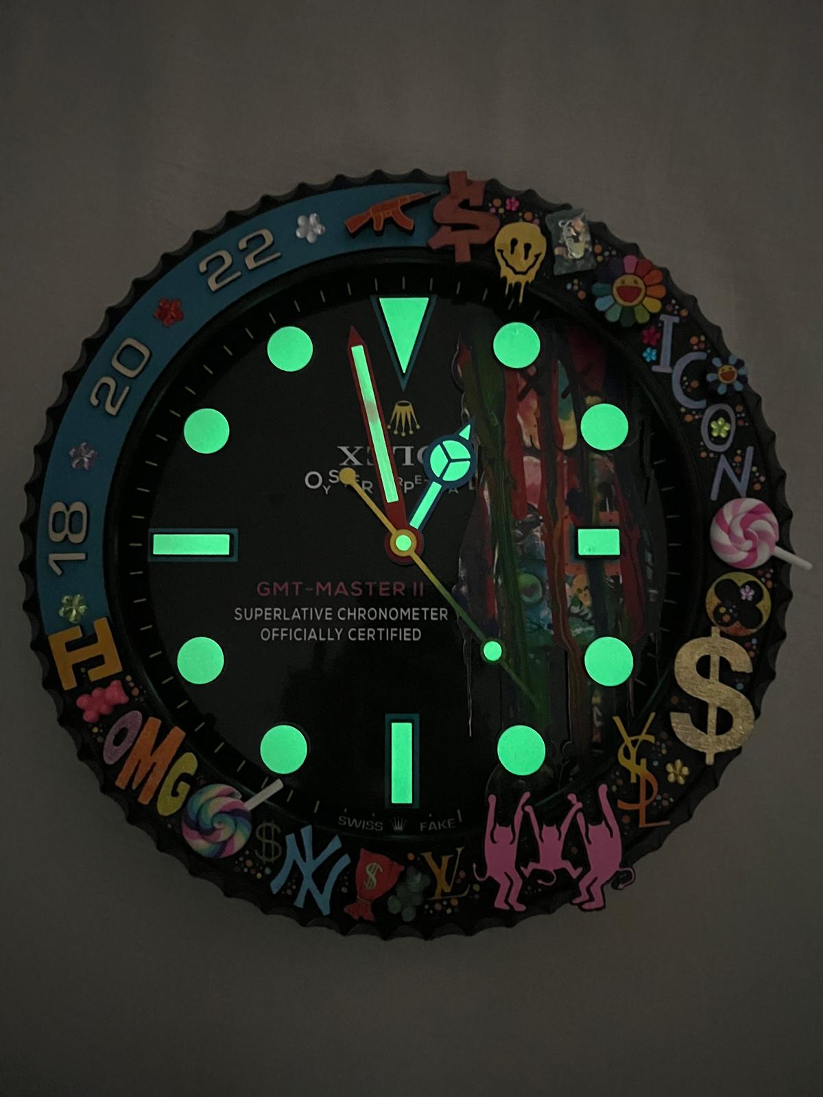 Orologio Sub Bearbrick Custom da Parete X