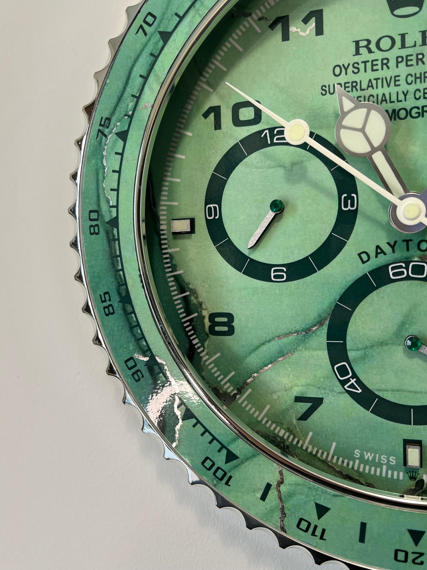 Orologio Day Green Wave Custom da Parete X