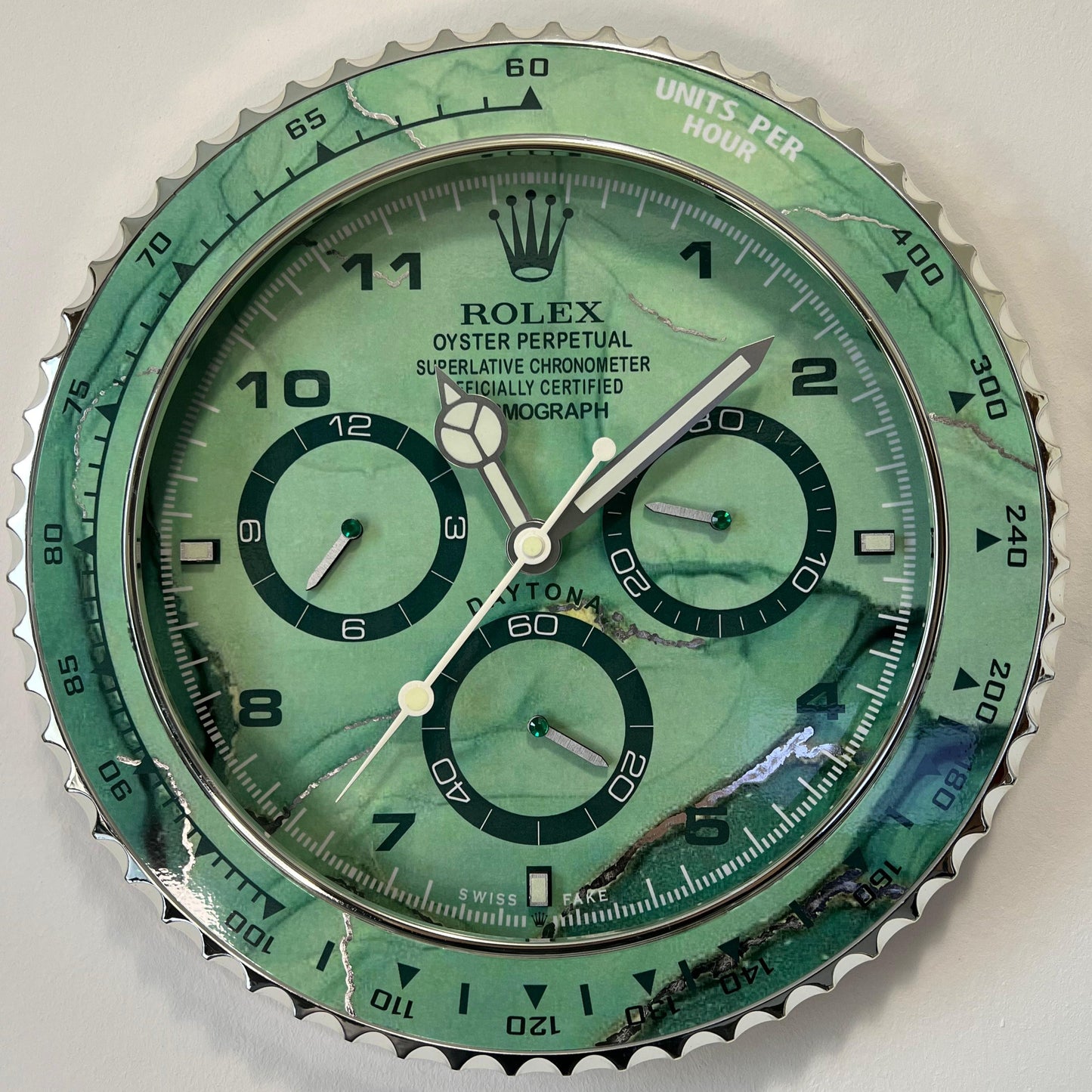 Orologio Day Green Wave Custom da Parete X
