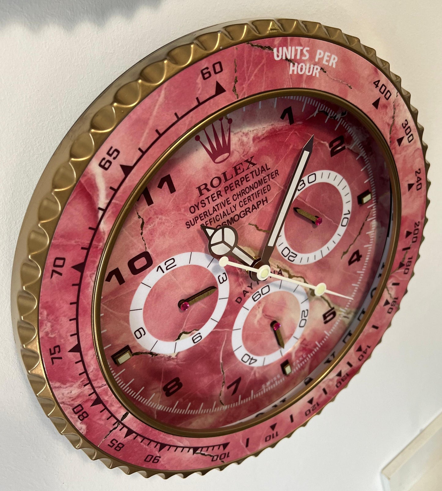 Orologio Day Pink Wave Custom da Parete X