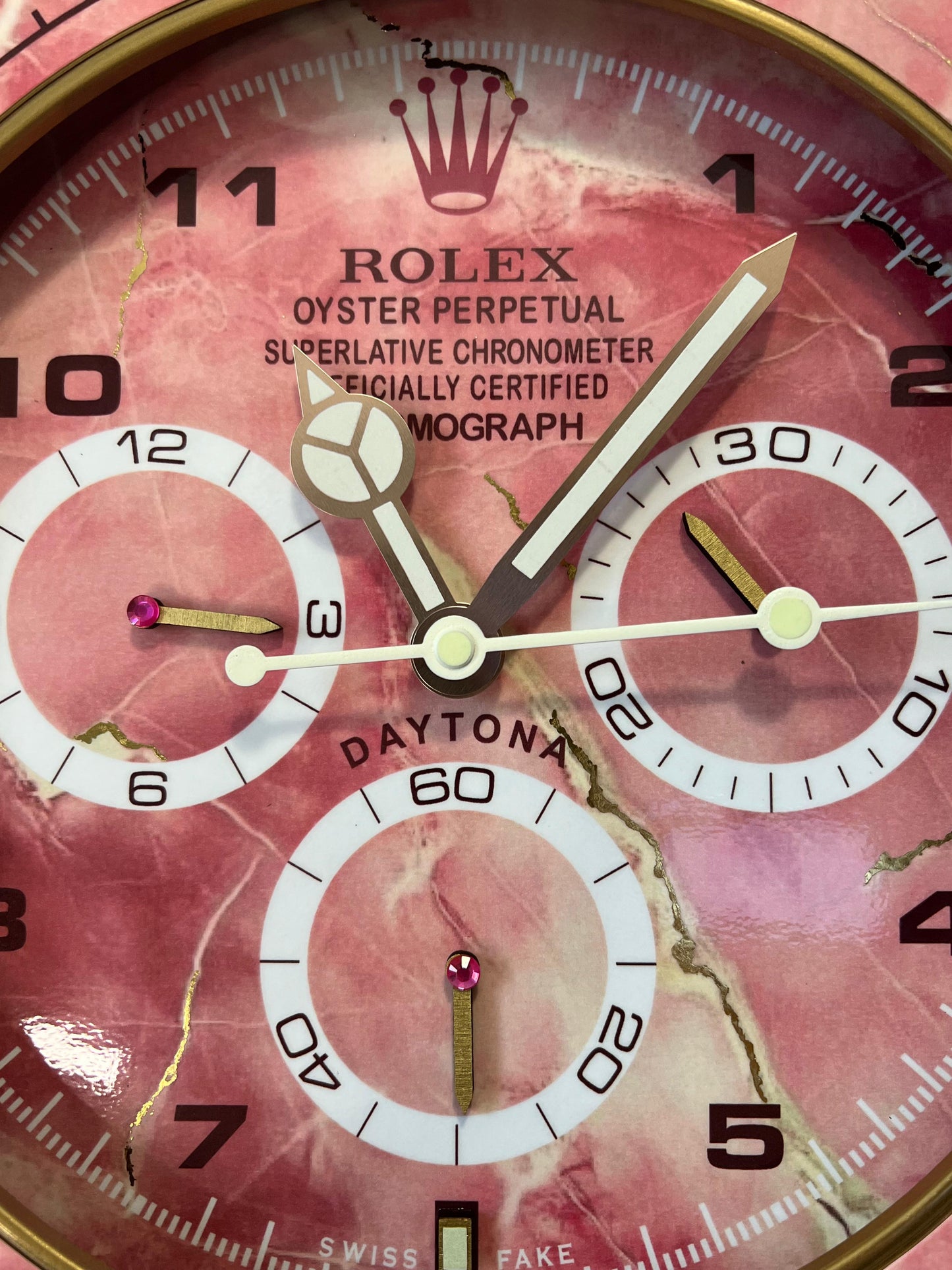 Orologio Day Pink Wave Custom da Parete X