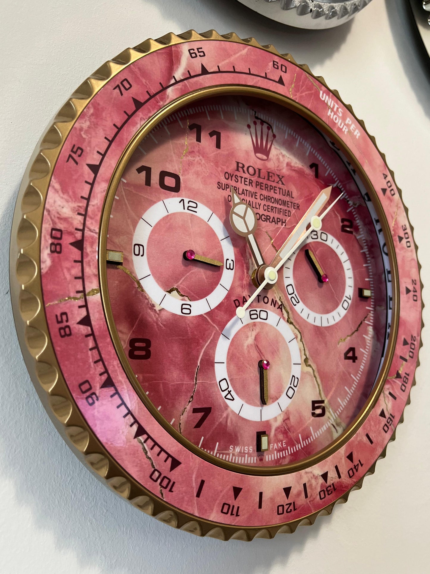 Orologio Day Pink Wave Custom da Parete X