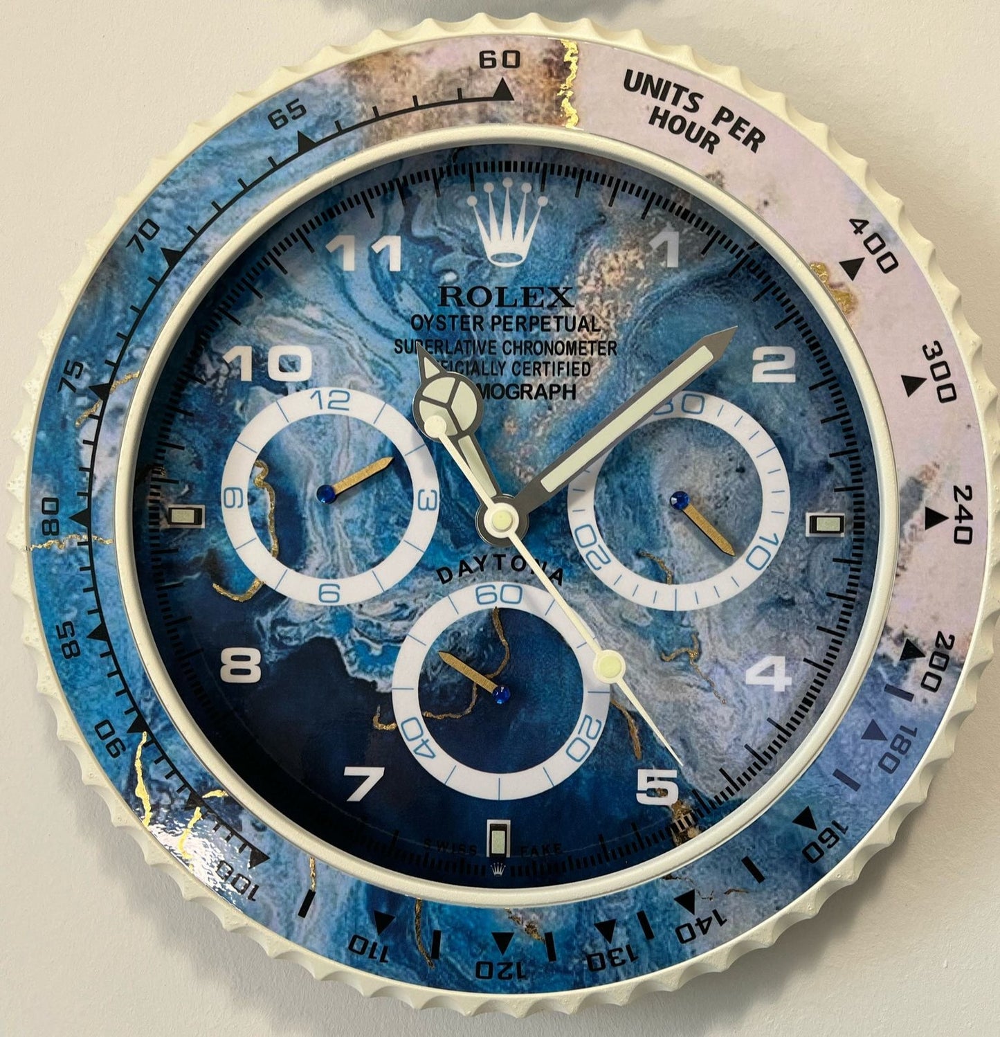 Orologio Day Blue Wave Custom da Parete X