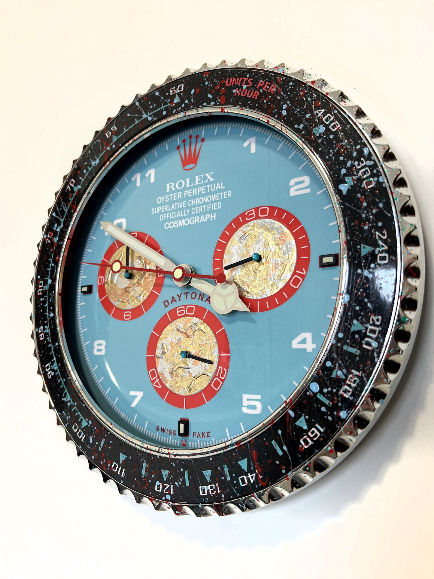 Orologio Day Dirty Blue Custom da Parete X