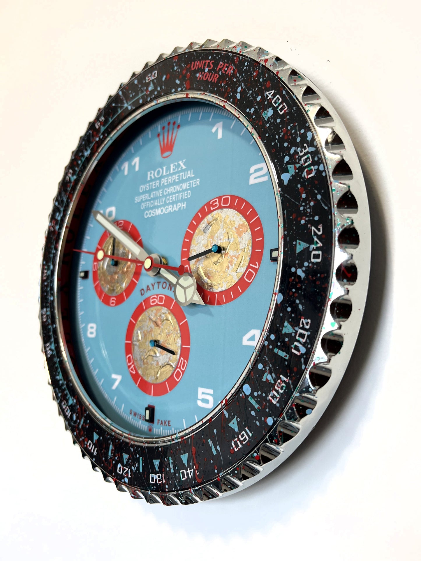 Orologio Day Dirty Blue Custom da Parete X