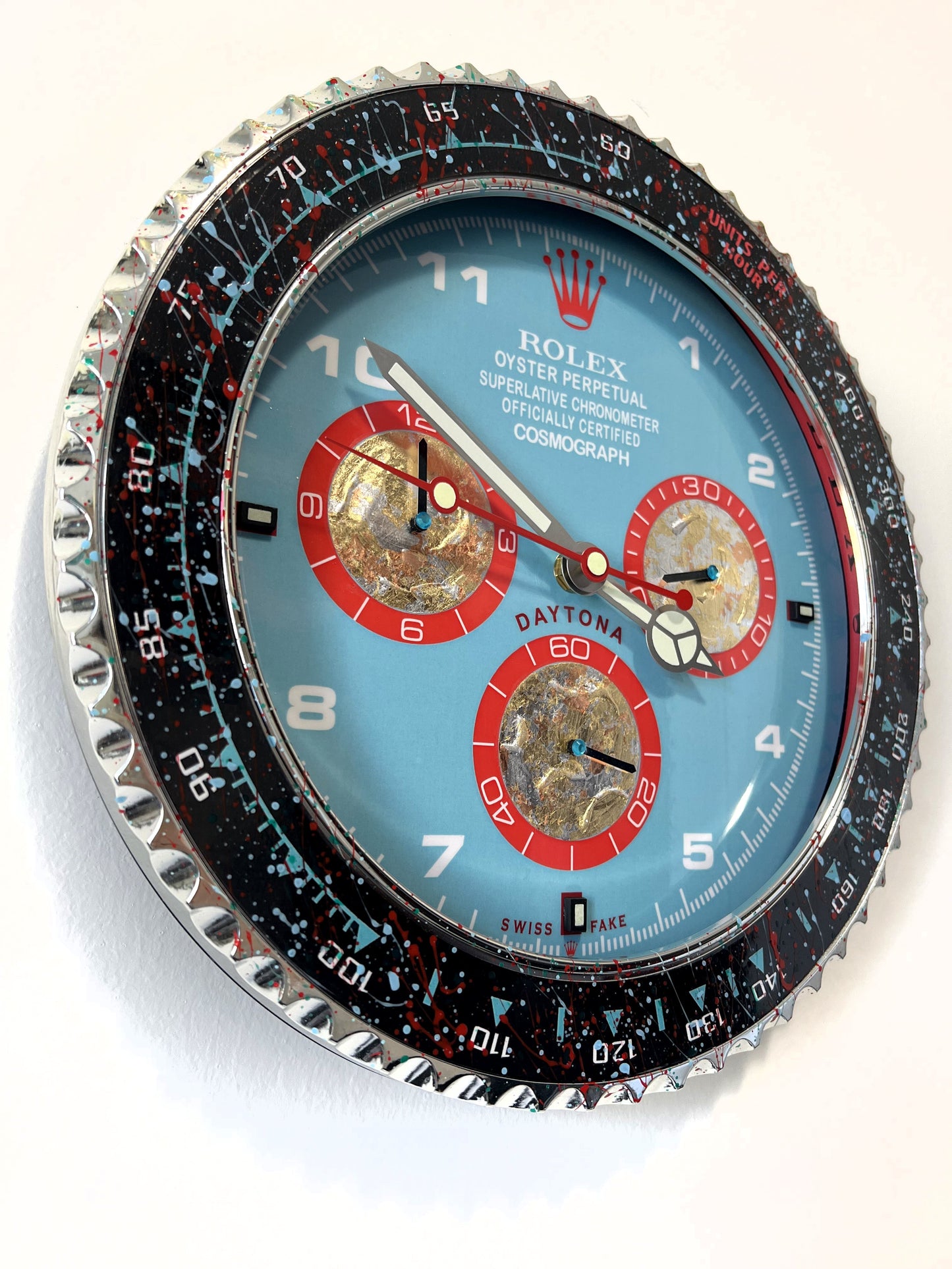 Orologio Day Dirty Blue Custom da Parete X