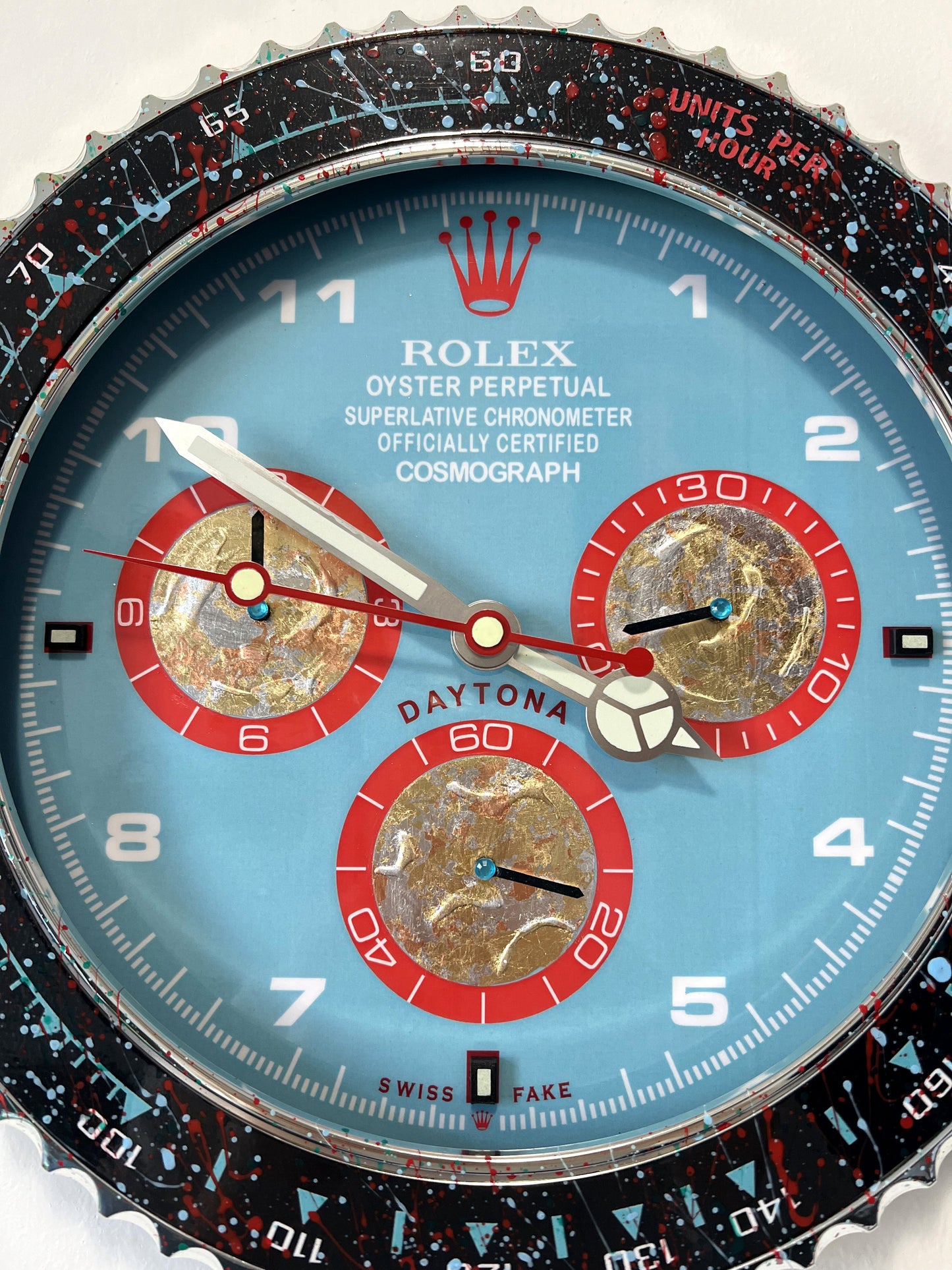 Orologio Day Dirty Blue Custom da Parete X