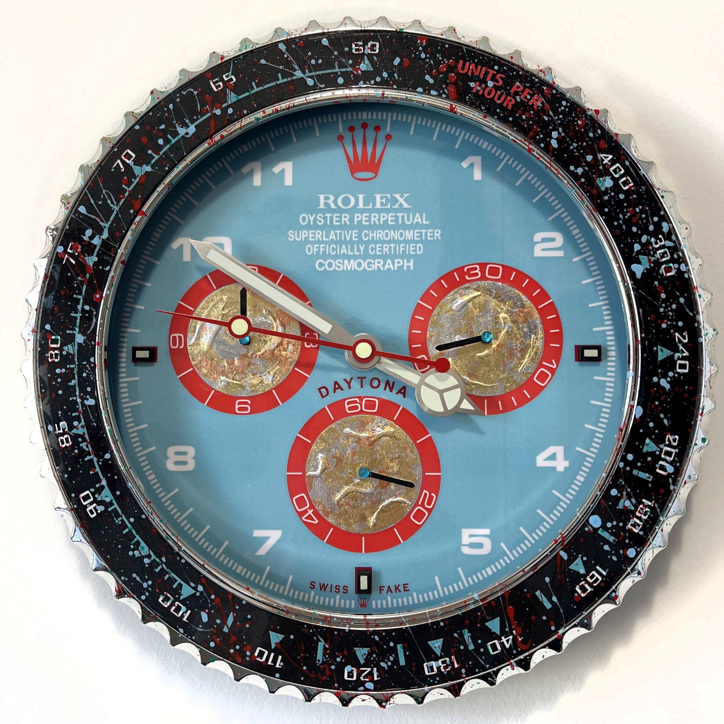Orologio Day Dirty Blue Custom da Parete X