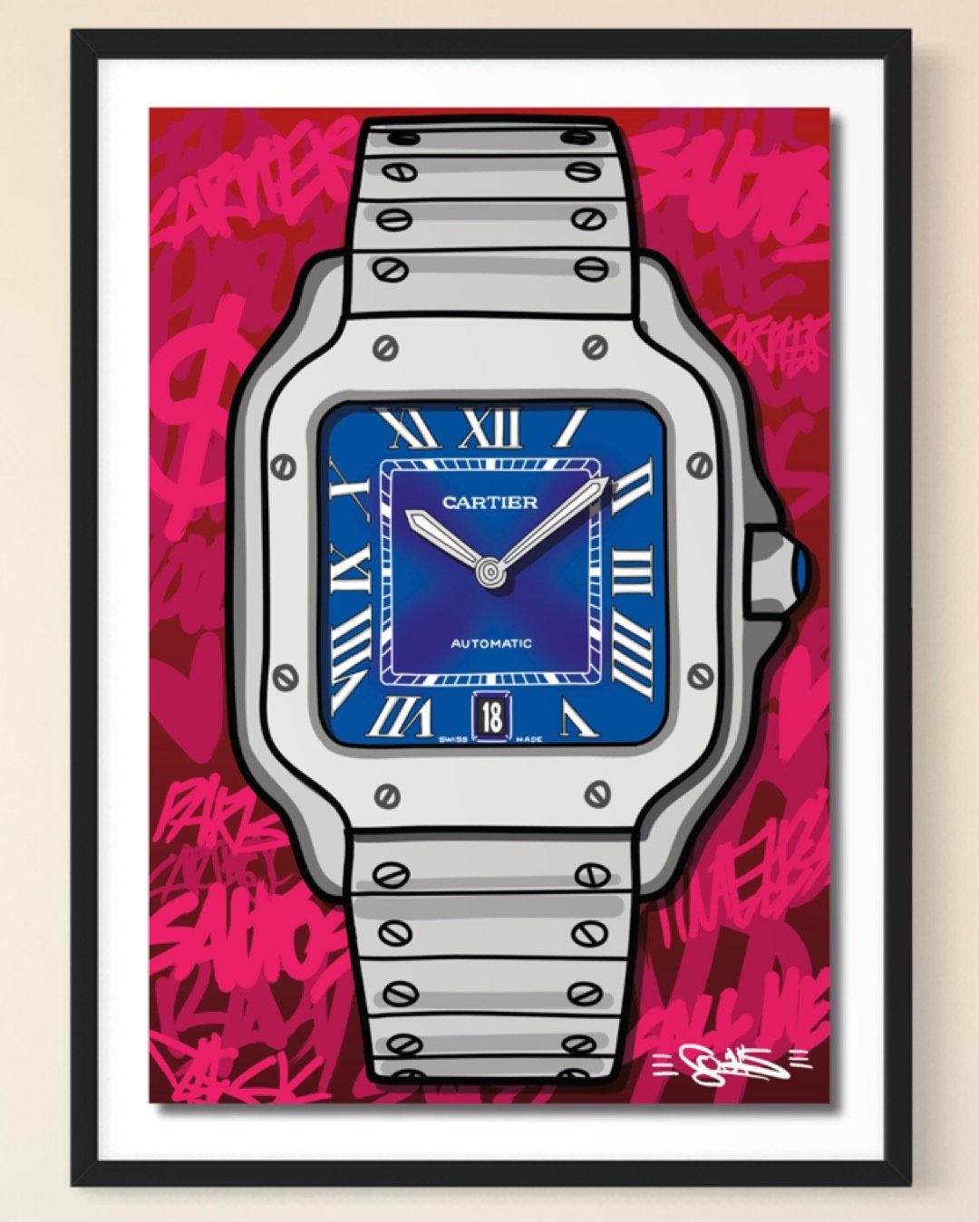 Quadro Santos the Cartier (Opera d'arte 3D) X