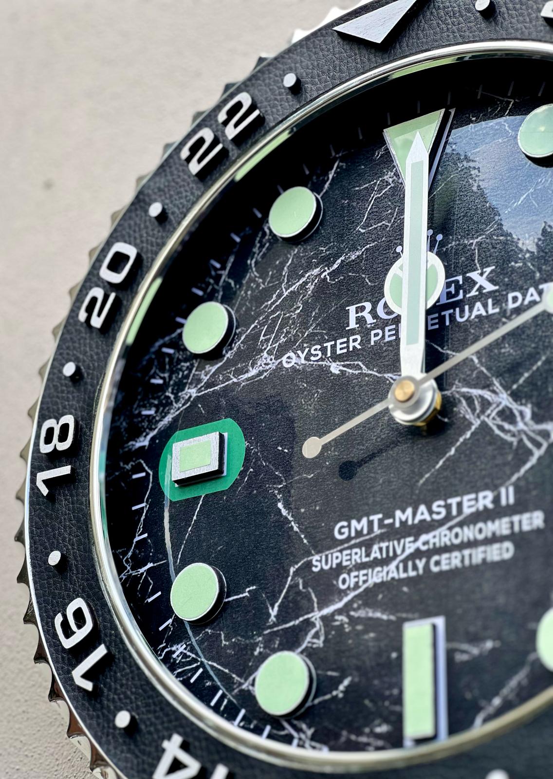 Orologio GMT Black Marble Custom da Parete X