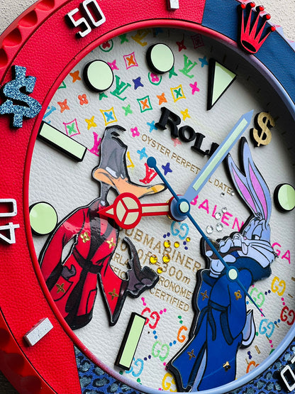 Orologio Sub Bugs Bunny and Daffy Duck da Parete X