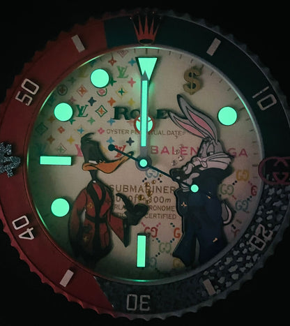 Orologio Sub Bugs Bunny and Daffy Duck da Parete X