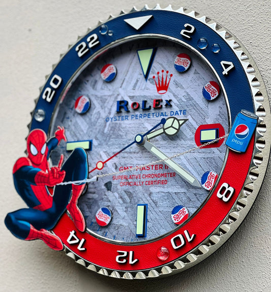 Orologio GMT Spiderman x Pepsi Custom da Parete X