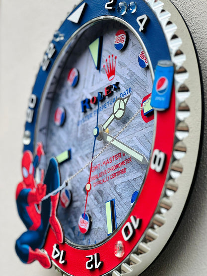 Orologio GMT Spiderman x Pepsi Custom da Parete X