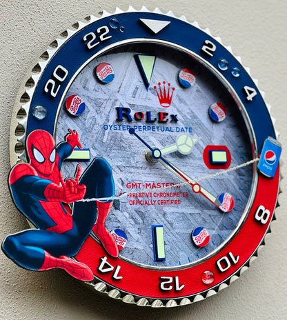Orologio GMT Spiderman x Pepsi Custom da Parete X