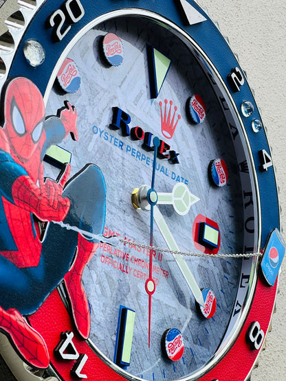 Orologio GMT Spiderman x Pepsi Custom da Parete X