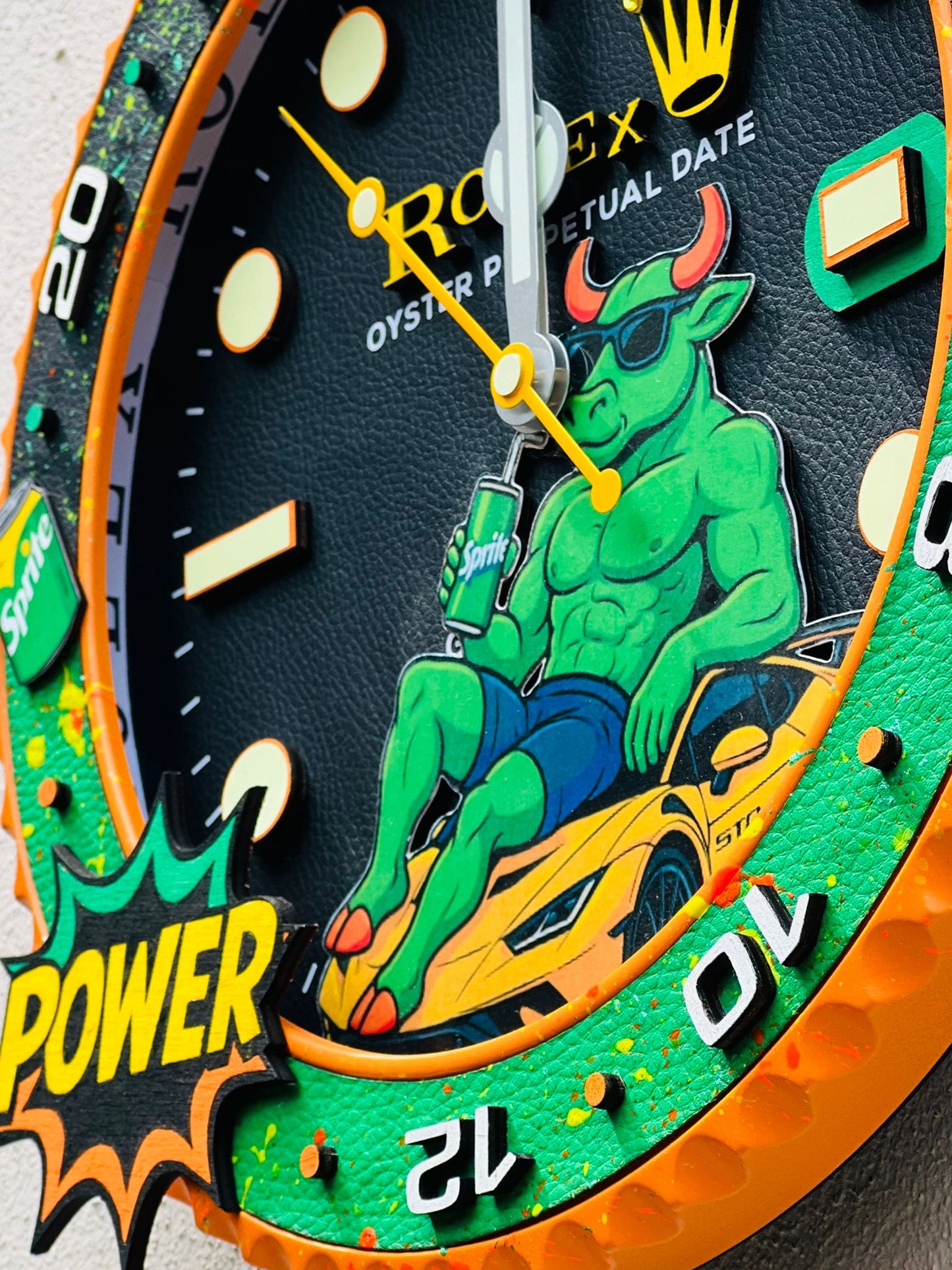 Orologio GMT The Lamborghini Bull Custom da Parete X