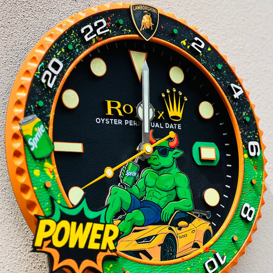 Orologio GMT The Lamborghini Bull Custom da Parete X