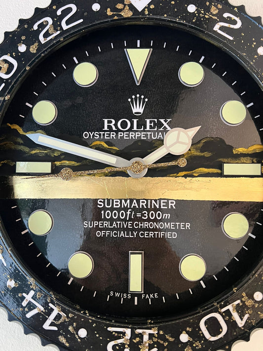 Orologio Sub Deep Black Custom da Parete X