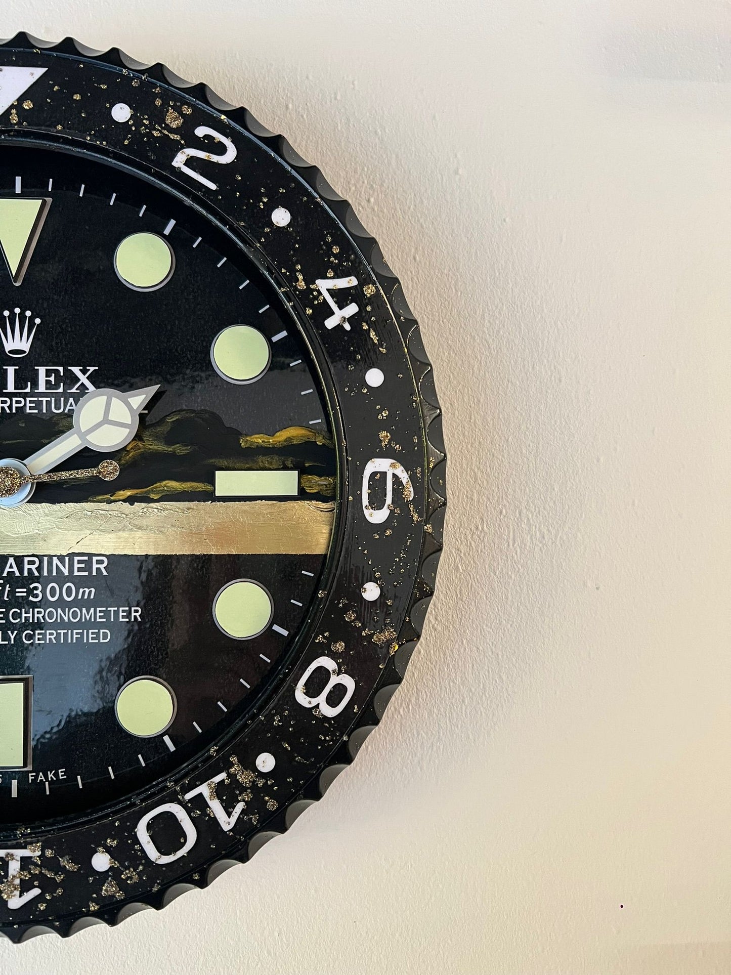 Orologio Sub Deep Black Custom da Parete X