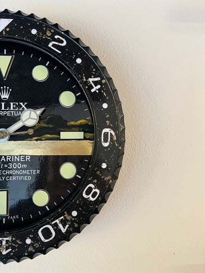 Orologio Sub Deep Black Custom da Parete X