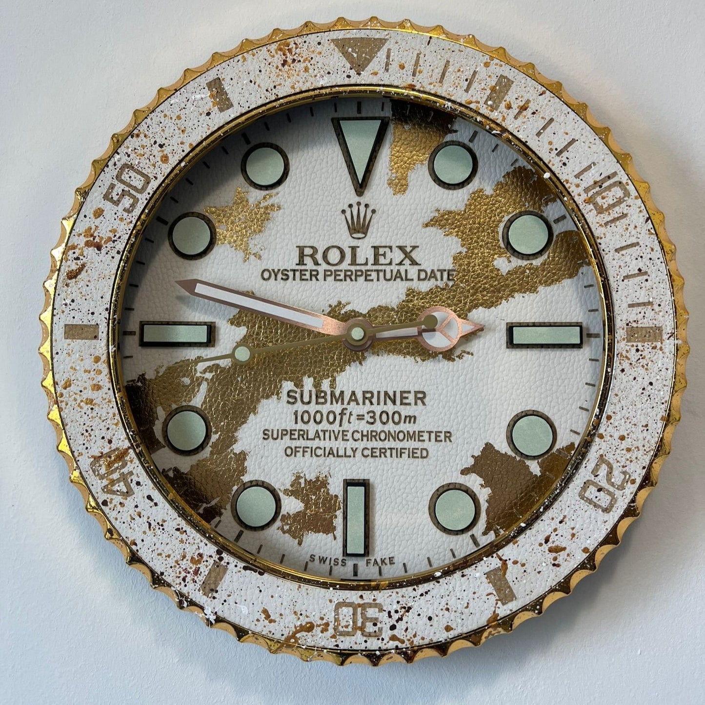 Orologio Sub Golden Skin Custom da Parete X