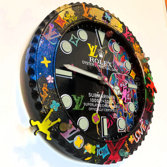 Orologio Sub Bearbrick Custom da Parete X