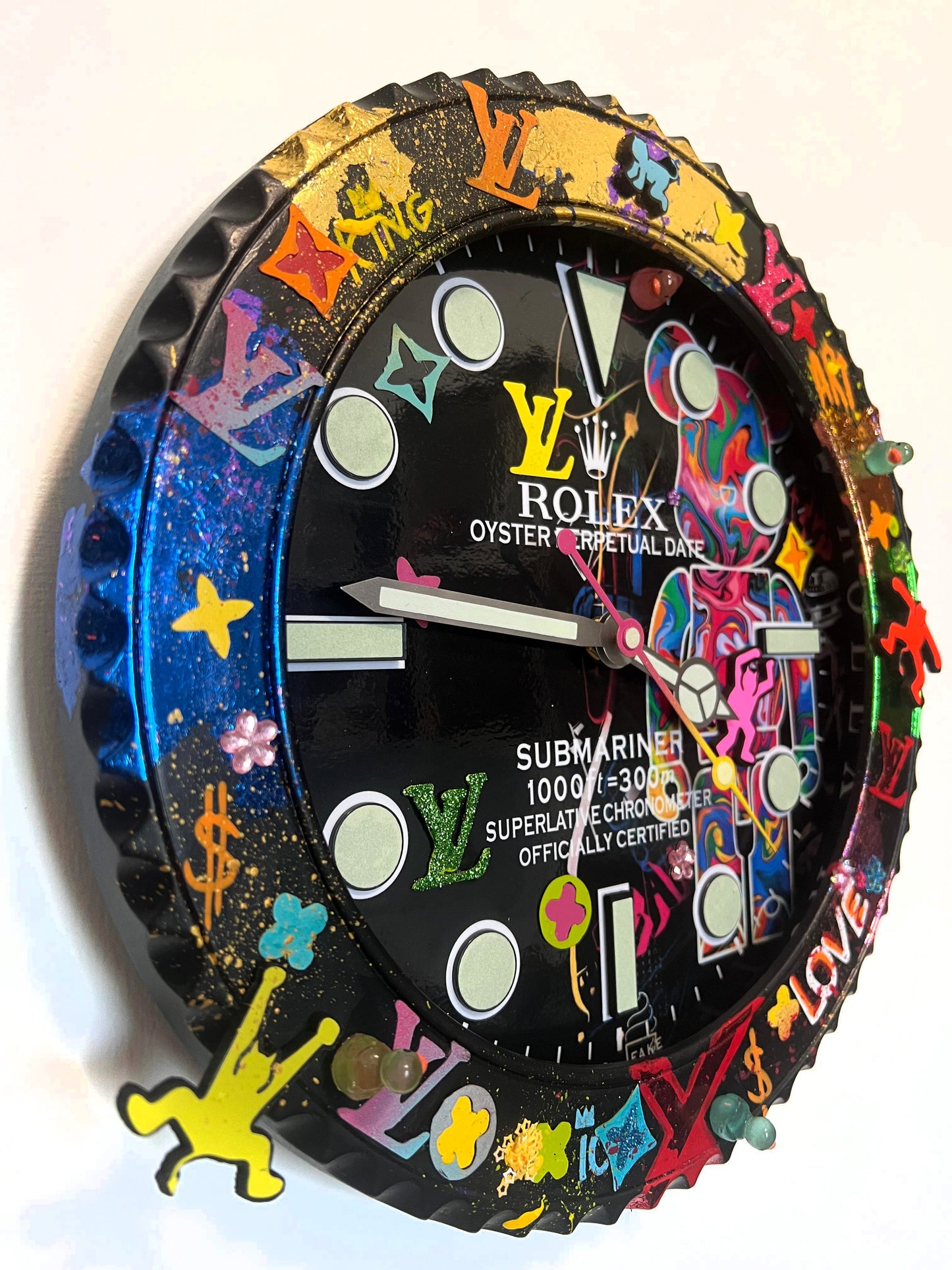 Orologio Sub Bearbrick Custom da Parete X