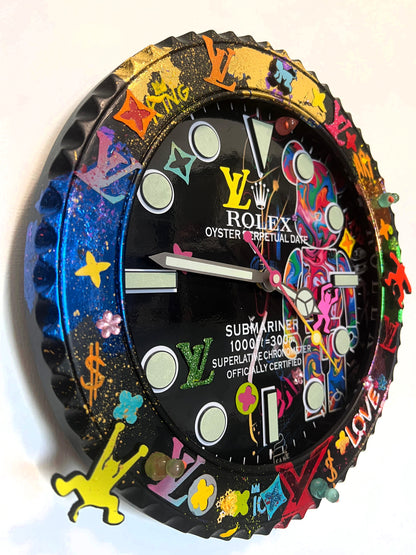 Orologio Sub Bearbrick Custom da Parete X