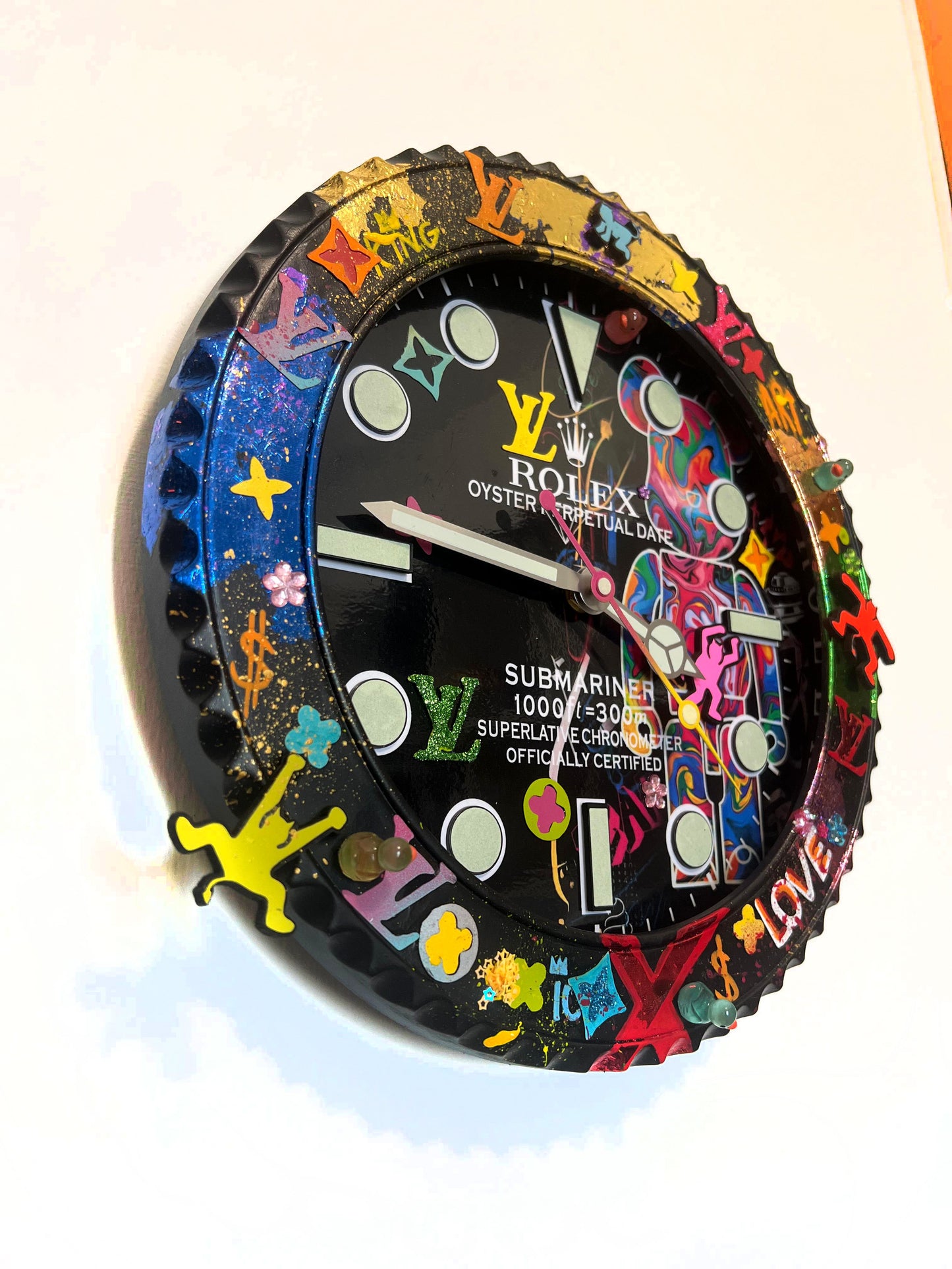 Orologio Sub Bearbrick Custom da Parete X