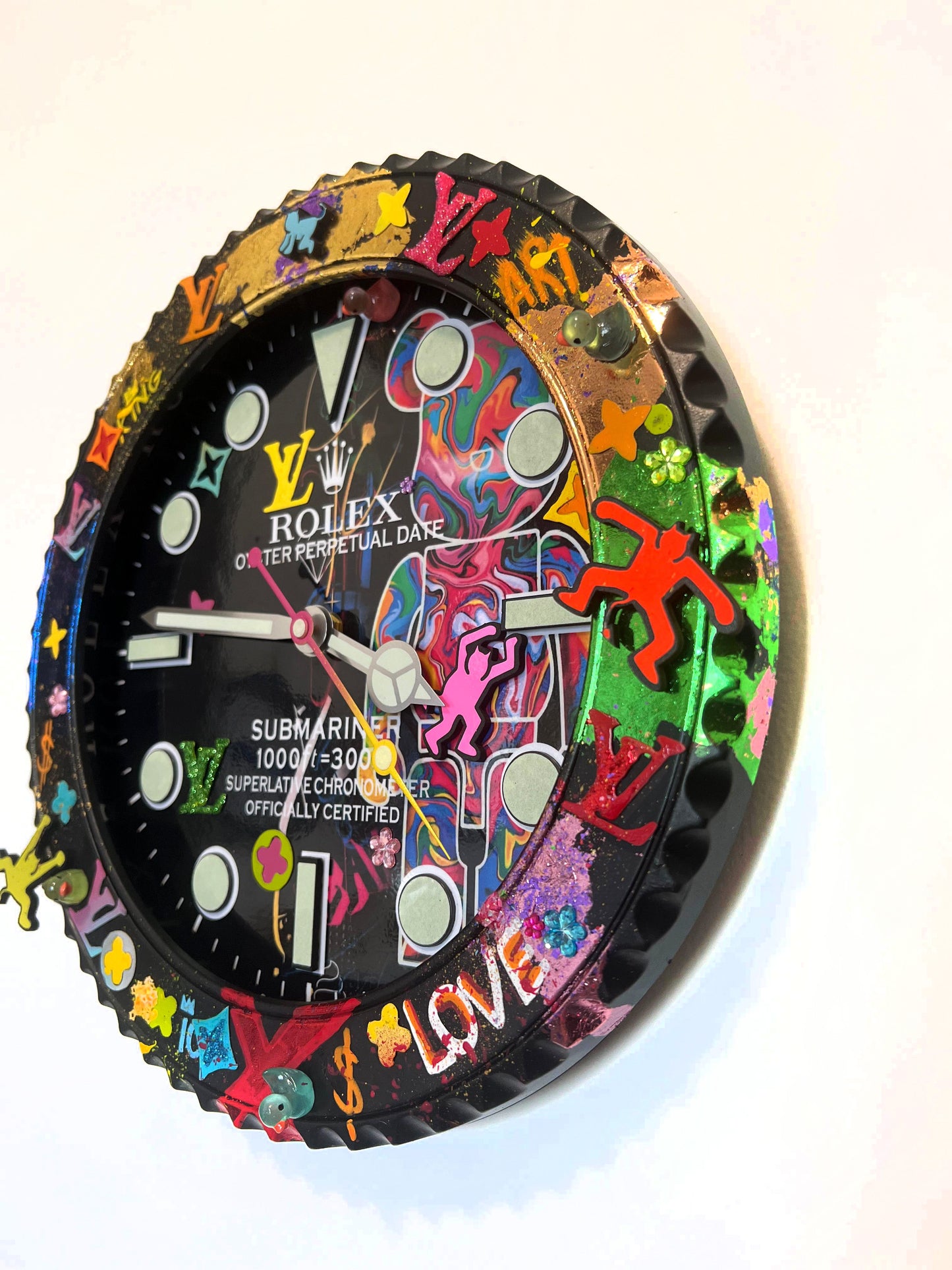 Orologio Sub Bearbrick Custom da Parete X