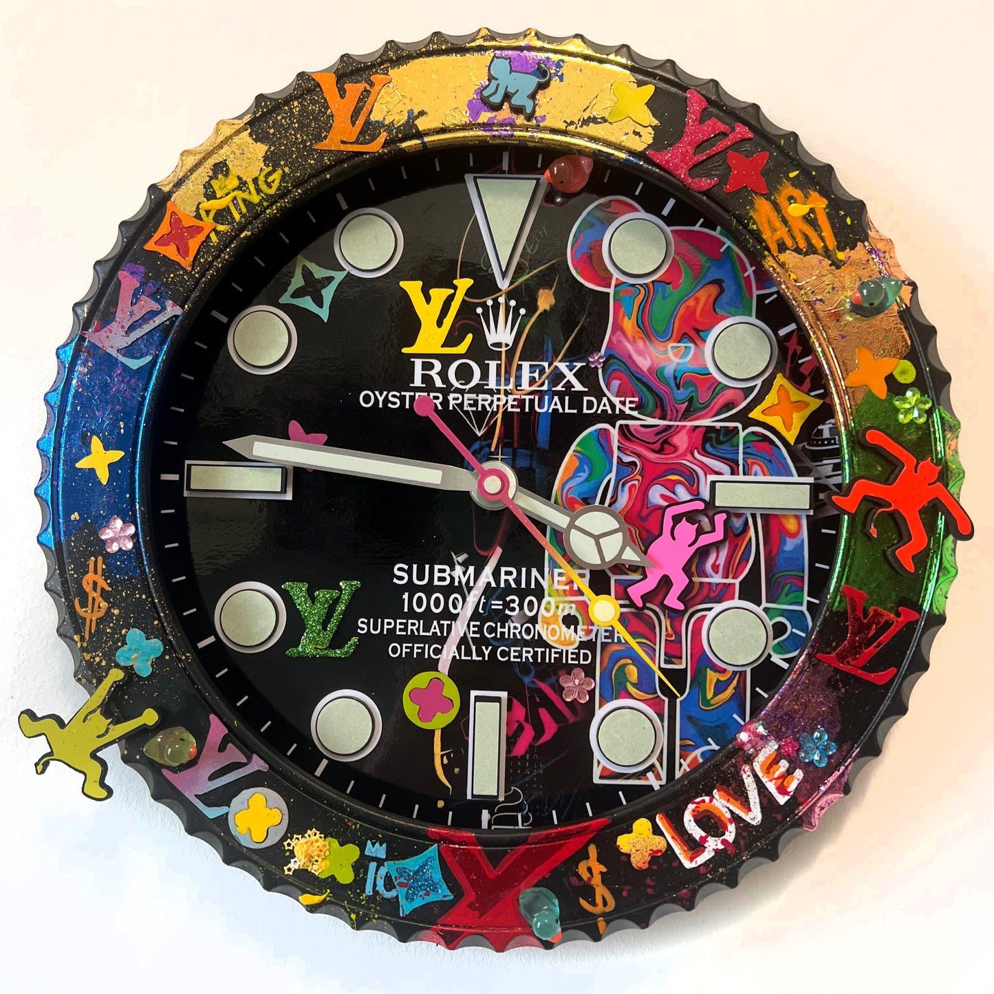 Orologio Sub Bearbrick Custom da Parete X