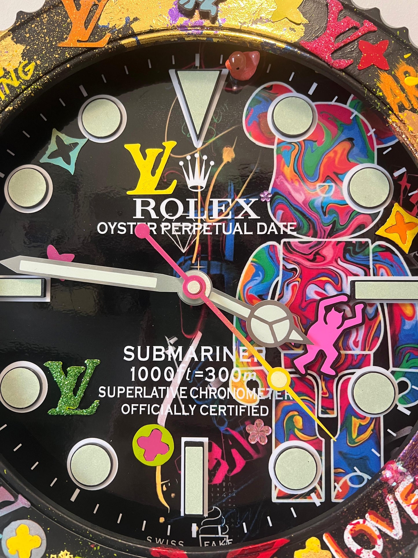 Orologio Sub Bearbrick Custom da Parete X
