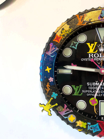 Orologio Sub Bearbrick Custom da Parete X