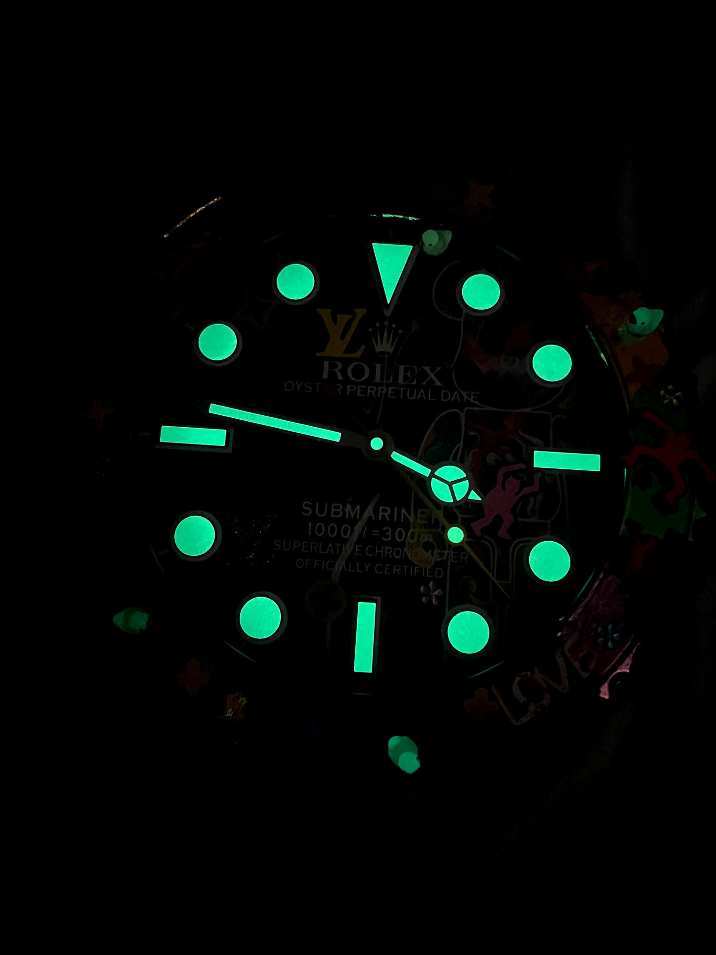 Orologio Sub Bearbrick Custom da Parete X