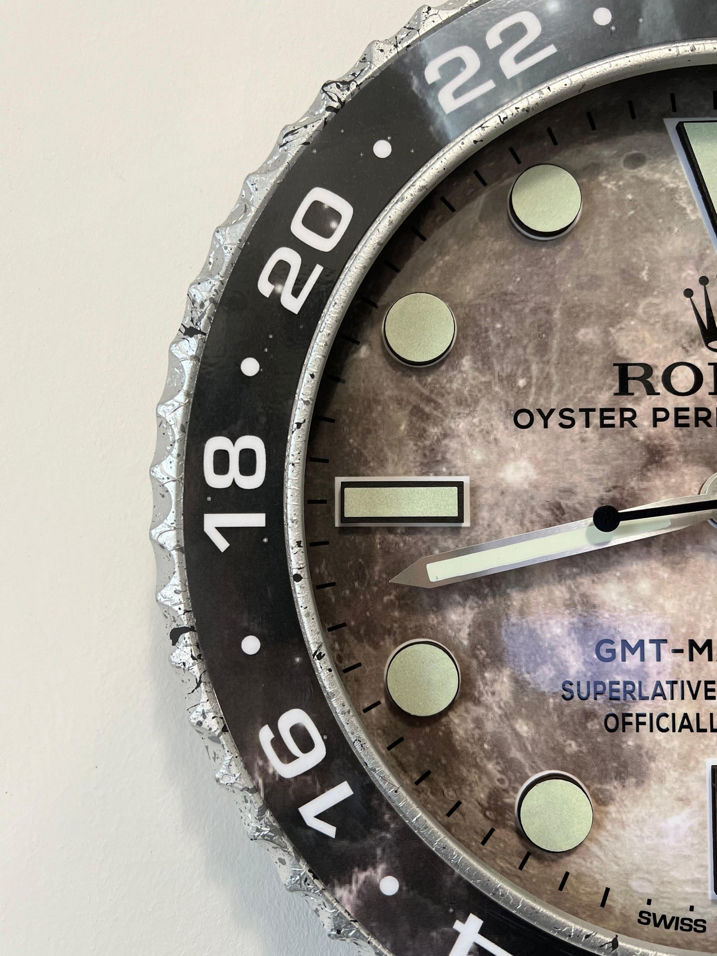 Orologio GMT Gray Marble Custom da Parete X