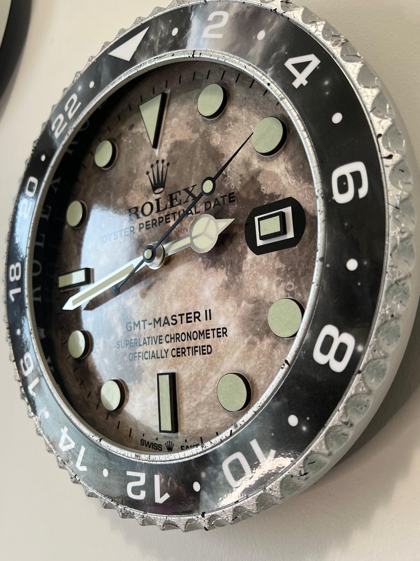Orologio GMT Gray Marble Custom da Parete X