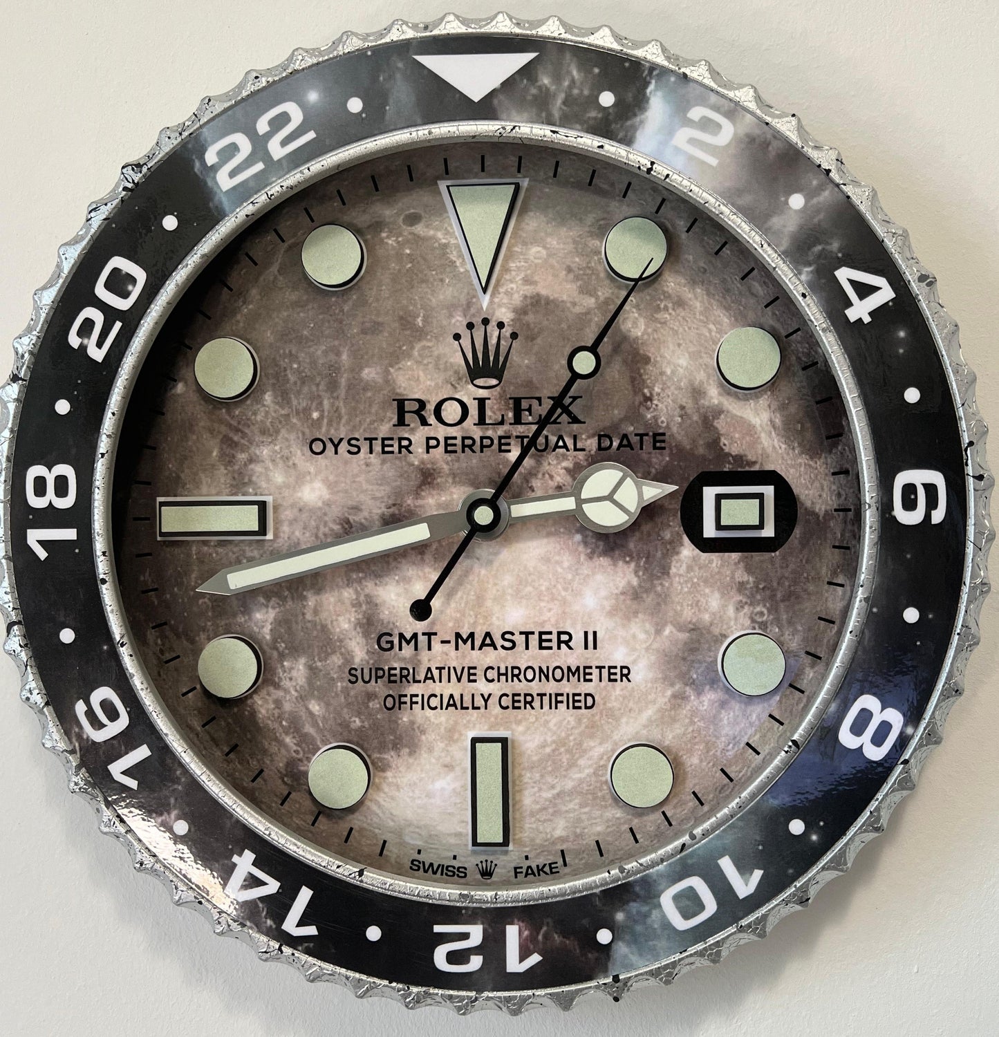 Orologio GMT Gray Marble Custom da Parete X