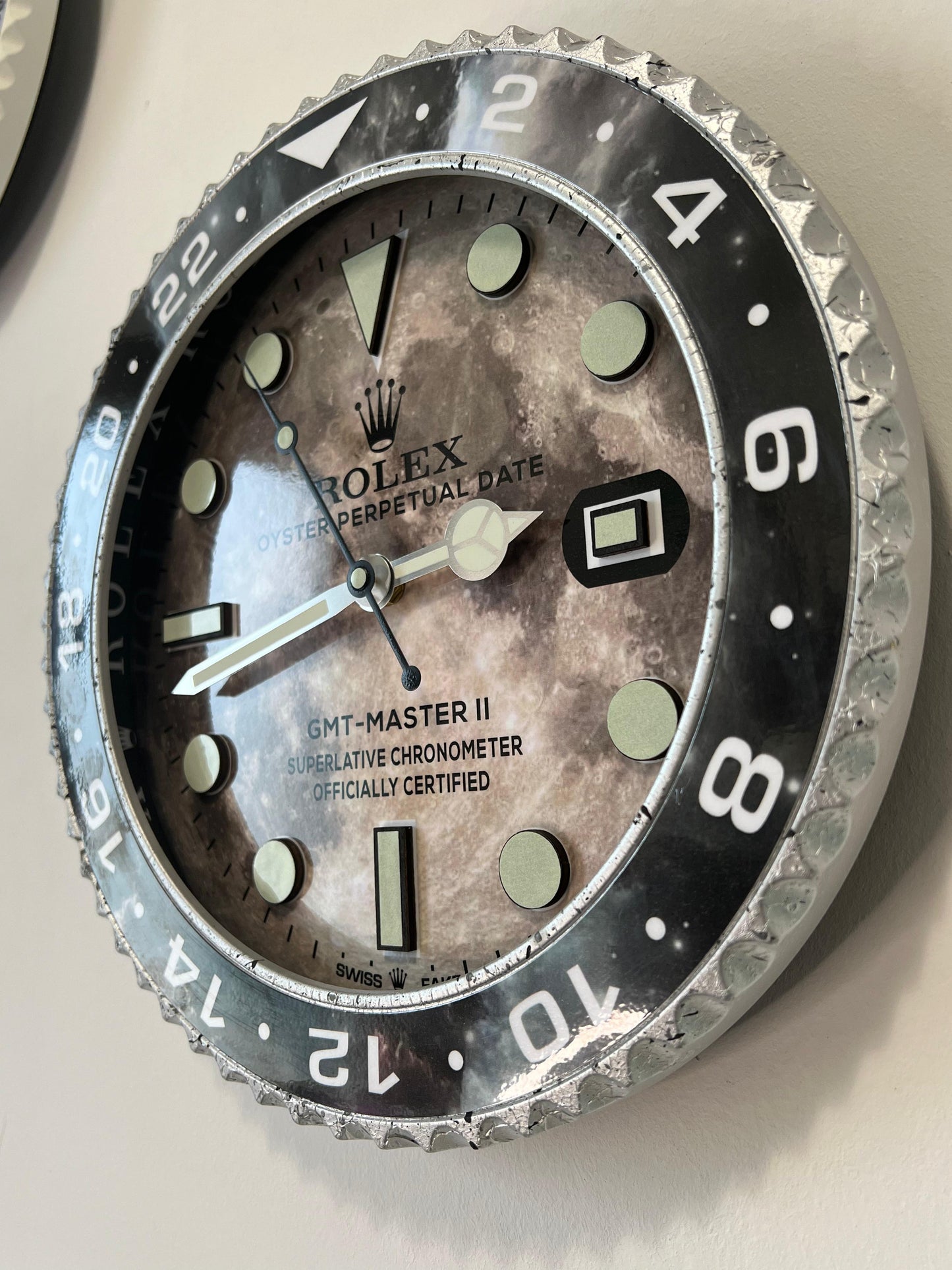 Orologio GMT Gray Marble Custom da Parete X