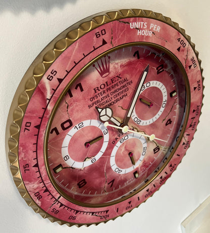 Orologio Day Pink Wave Custom da Parete X