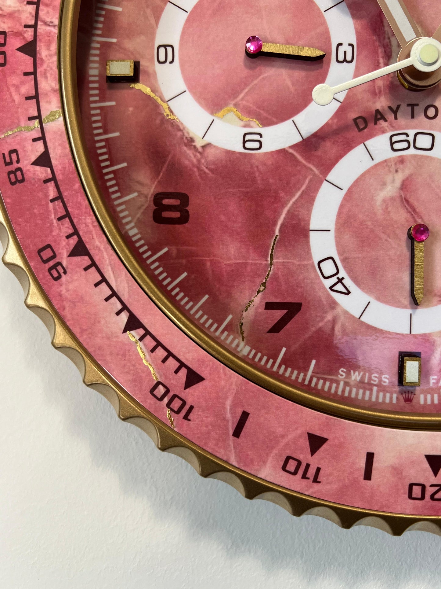 Orologio Day Pink Wave Custom da Parete X