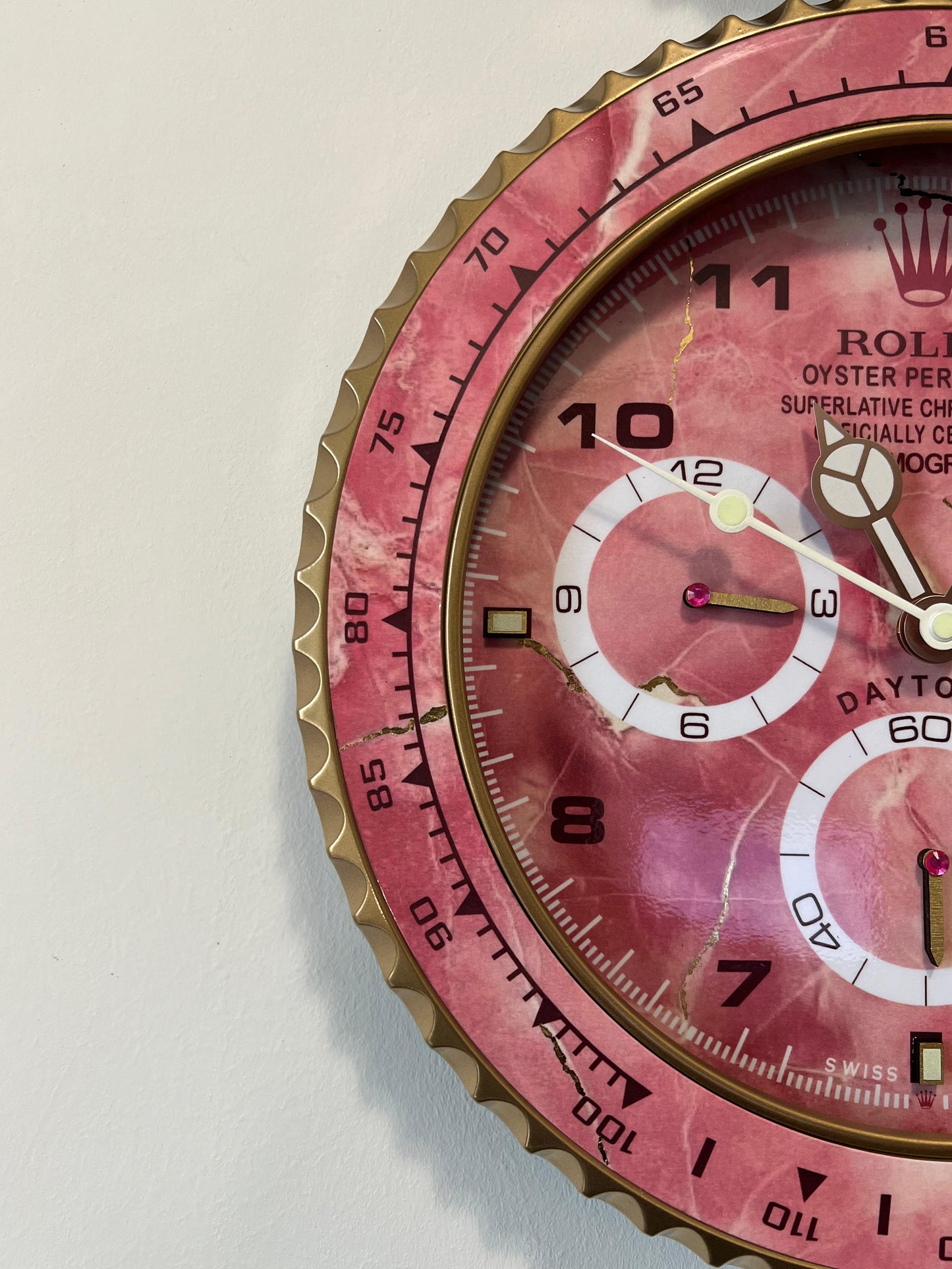 Orologio Day Pink Wave Custom da Parete X