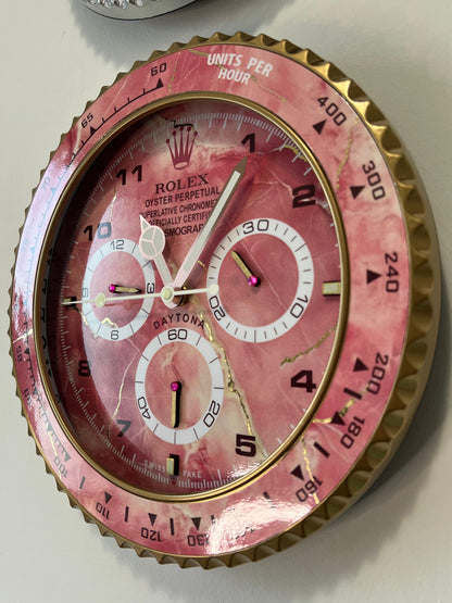 Orologio Day Pink Wave Custom da Parete X