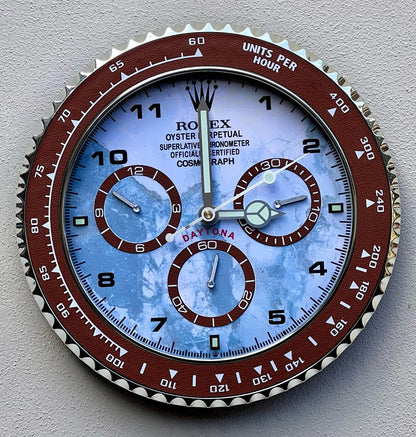 Orologio Day Blue Marble Custom da Parete X