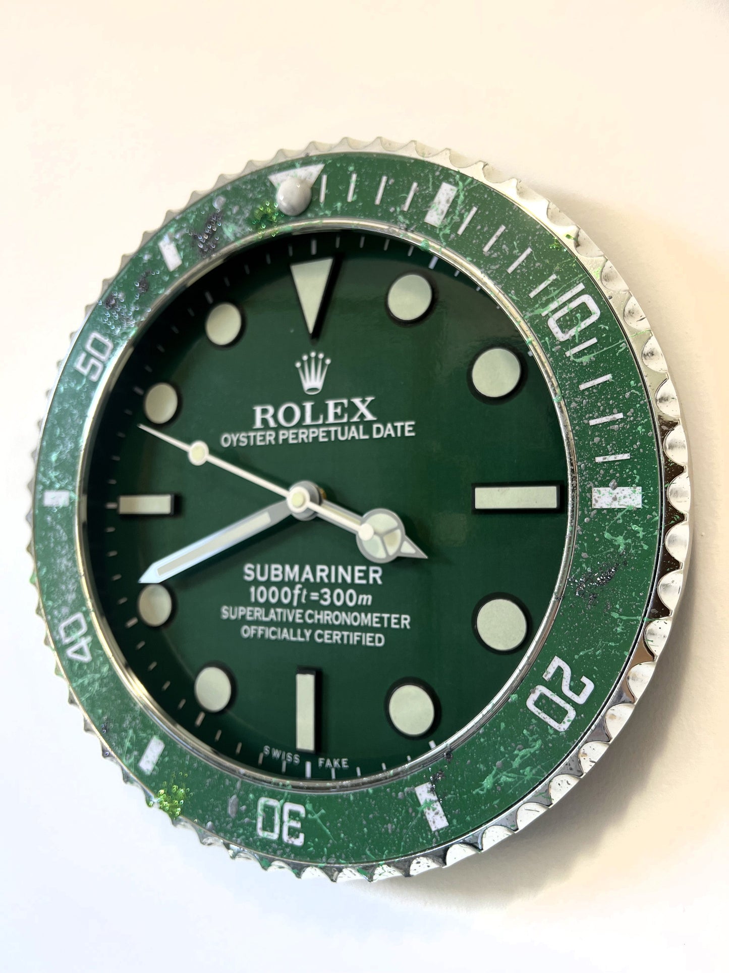 Orologio Sub Classic Green Custom da Parete X