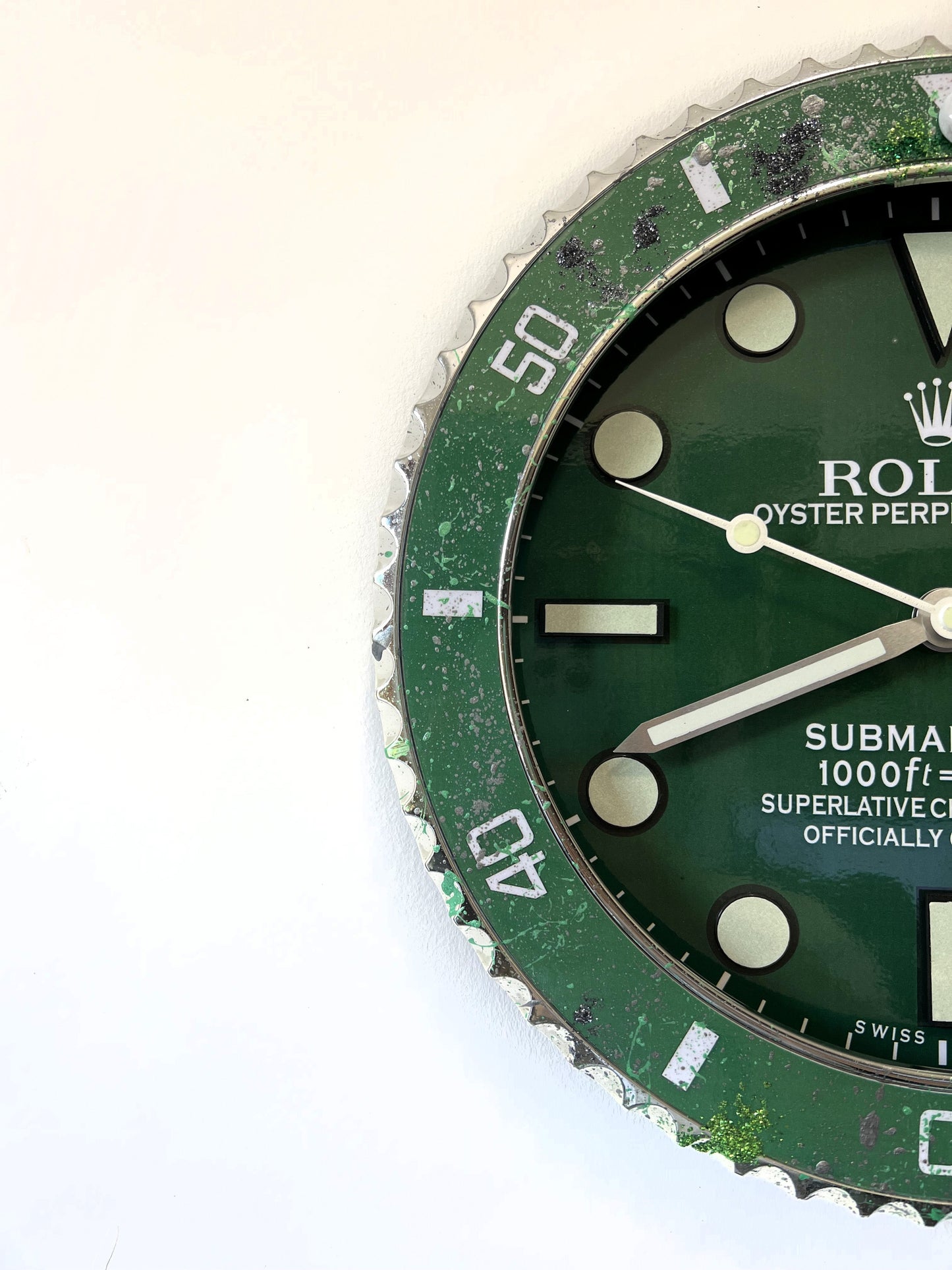 Orologio Sub Classic Green Custom da Parete X