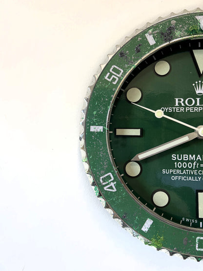 Orologio Sub Classic Green Custom da Parete X